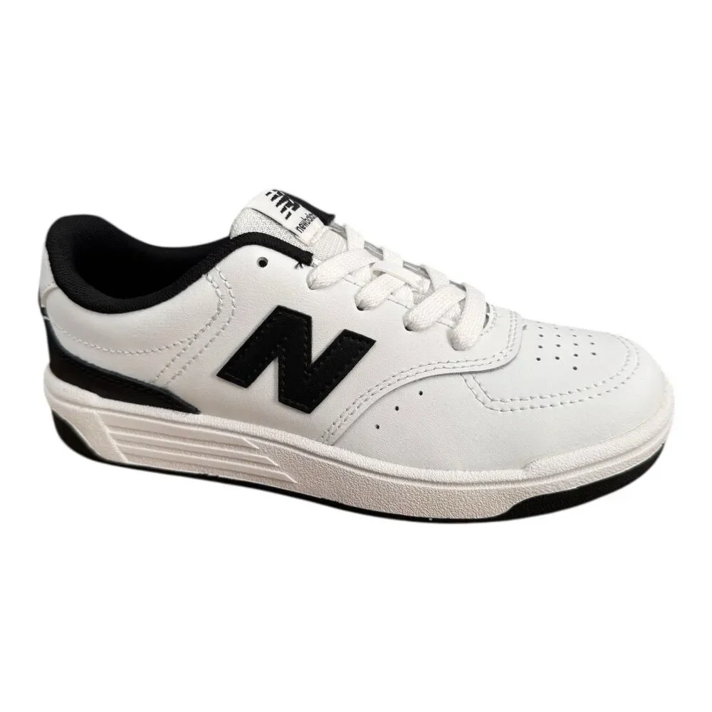New Balance PSB80 Grade School Kids Sneakers Size 2 White‎ Black PSB80BLK